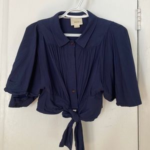 Anthropologie Maeve Crop Blouse